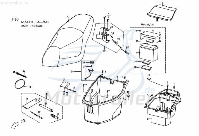 PGO Glasabdeckung Staufachbeleuchtung G-Max M268A010000 Motorroller.de Glasdeckel Staufachlicht Staufachlampe Abdeckglas