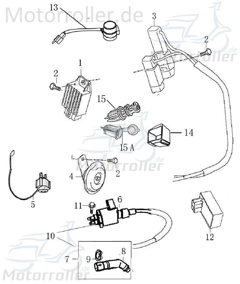 CDI Zündbox 25km/h CDI-Einheit 1060003-1 Motorroller.de Steuergerät Blackbox Zündeinheit Scooter