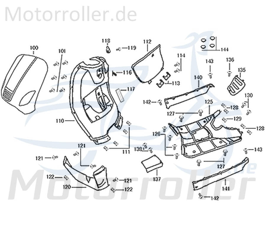 Gummistopfen Gummipuffer 64307-ALA6-9000 Motorroller.de