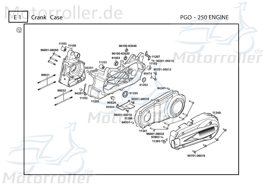 PGO Bugrider 250 Gummibuchse 50ccm 2Takt 11102-1G87-004.1 Motorroller.de Motorhalter Silentblock Silentlager Silentbuchse Lagerbuchse Motorlager Buggy