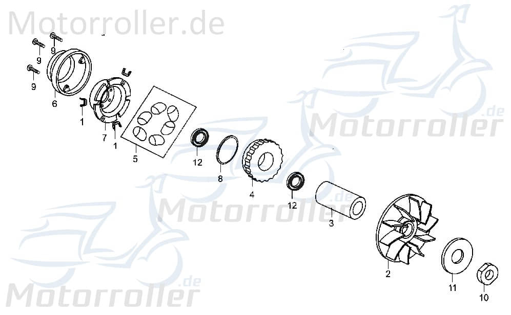 O-Ring 40x3,55 Motorgehäuse Motorroller GB3452.1-82