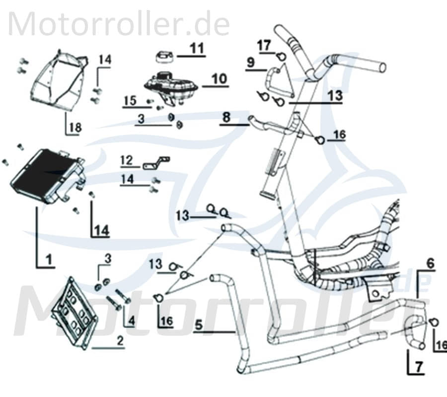 Kreidler Galactica 3.0 LC 50 Kühlwasserschlauch 2 741467 Motorroller.de Kühlerschauch Schlauch Leitung Kühlflüssigkeit