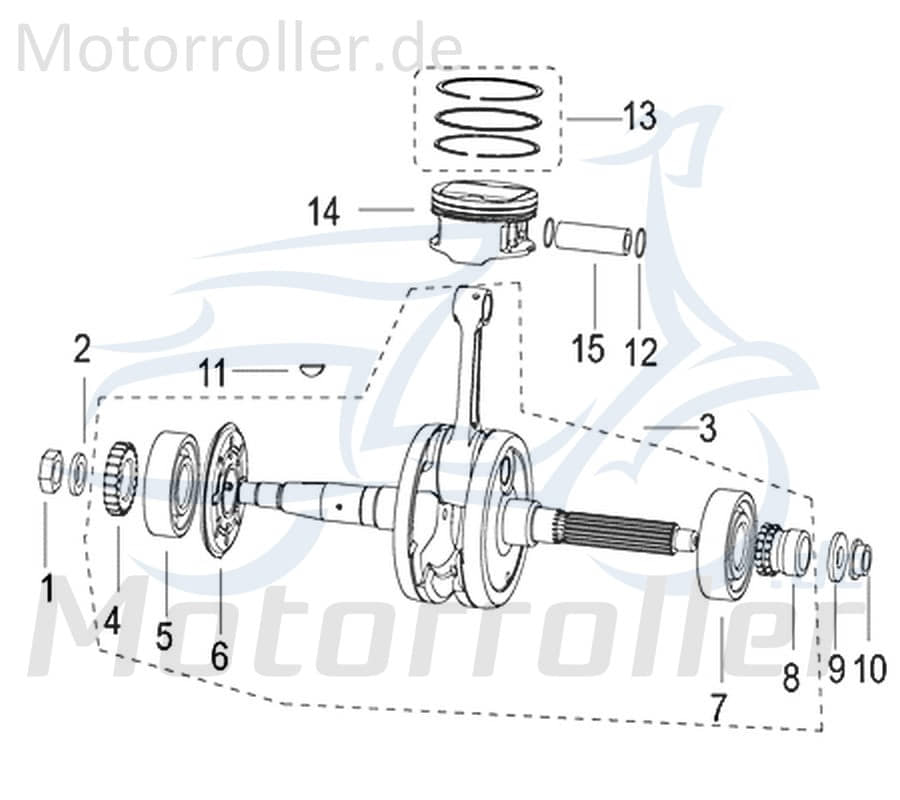Kreidler Insignio 250 DD 2.0 Kolbenringsatz 750582 Verdichtungsringe Kolbenringe Kompressionsringe Motorroller Scooter Original Ersatzteil