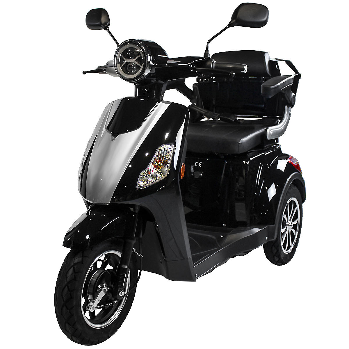 Elektroroller Scoody E3 Trike Y3 schwarz 25 km/h Dreiradroller E-Roller E-Dreirad E-Scooter Seniorenroller Seniorenmobil E-Trike Handycaproller