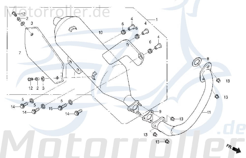 Auspuffdichtung mitte Krümmerrohr 18292-SA1-0000