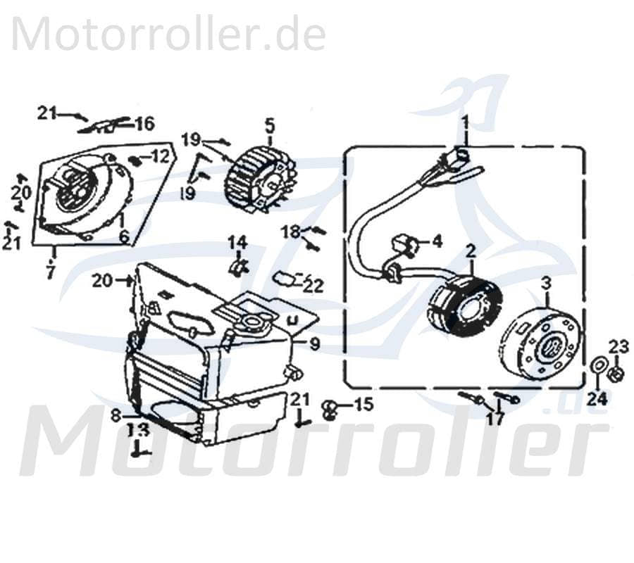 Kreidler Flory 125 Classic Lüftergehäuse oben 742099 Gebläsegehäuse Zylinderverkleidung Zylinderabdeckung Motorroller Scooter