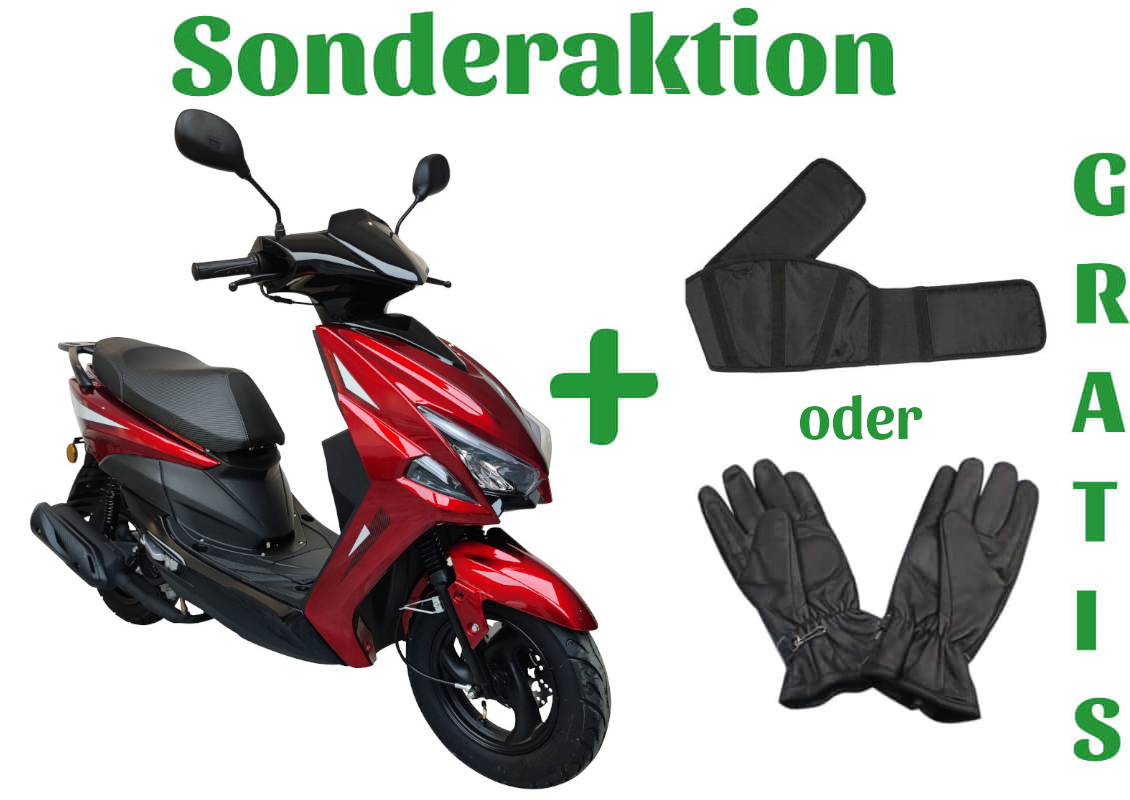 Motorroller GMX 460 Sport SF rot 25 km/h Euro 5 Mokick Scooter Roller