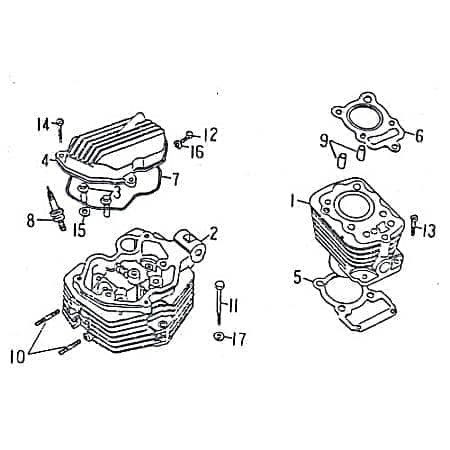Rex Quad 150 Stehbolzen 7mm Schraube ATV 50ccm 2Takt 99697 Motorroller.de Gewindestange Gewinde-Stange Gewindebolzen Stiftschraube Gewindestab 1E40QMB