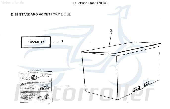 Aeon Cobra 180 RS Aufkleber Quad 180ccm 4Takt K87731-163-00A Motorroller.de Heckverkleidung Sticker Dekor Dekor-Aufkleber Klebeetikett ATV Quad 170 RS