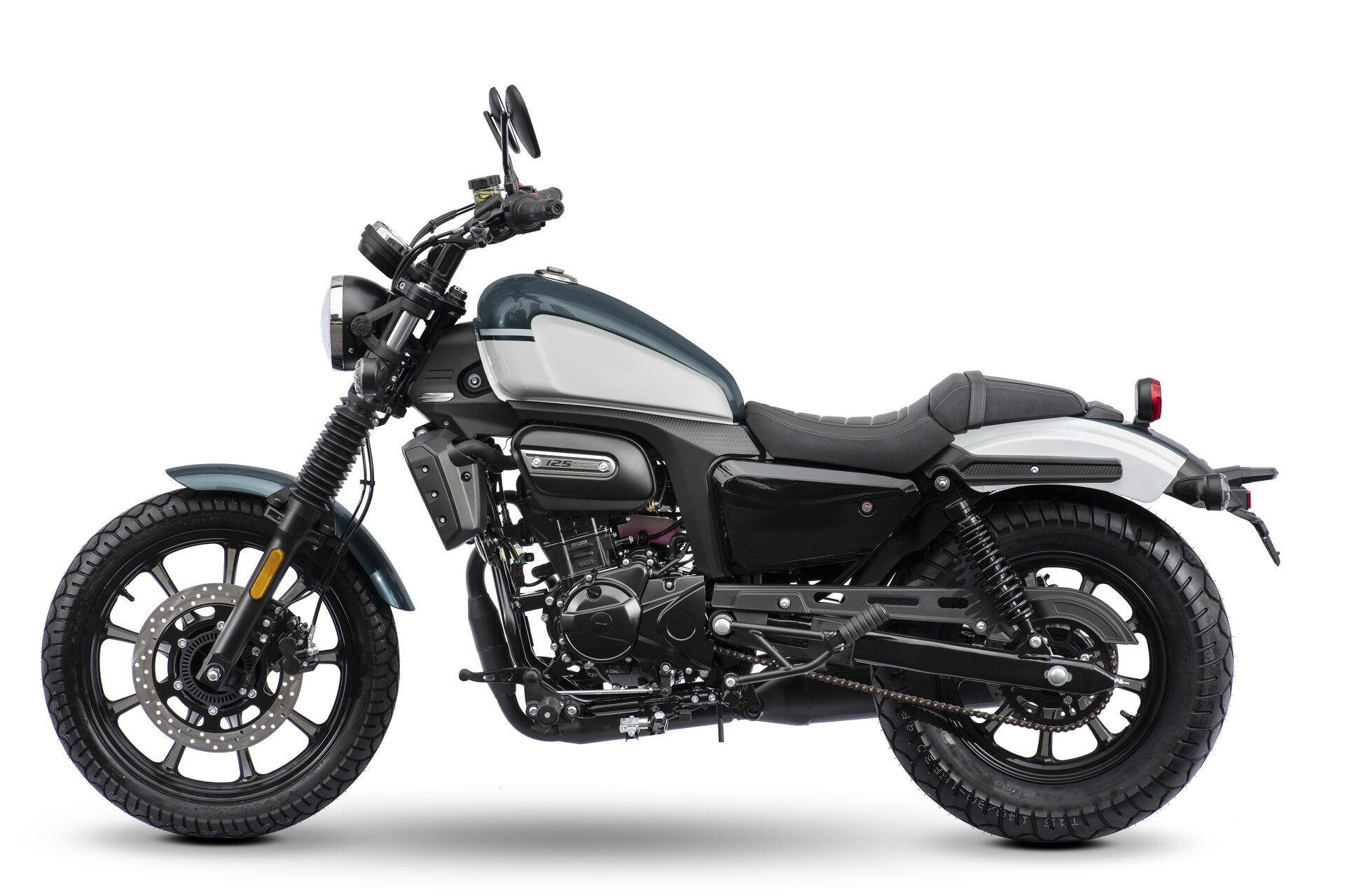 Motorrad Fighter 125 RA-KS blau-weiß 99 km/h Euro 5+ Schaltmoped Mokick Kleinkraftrad