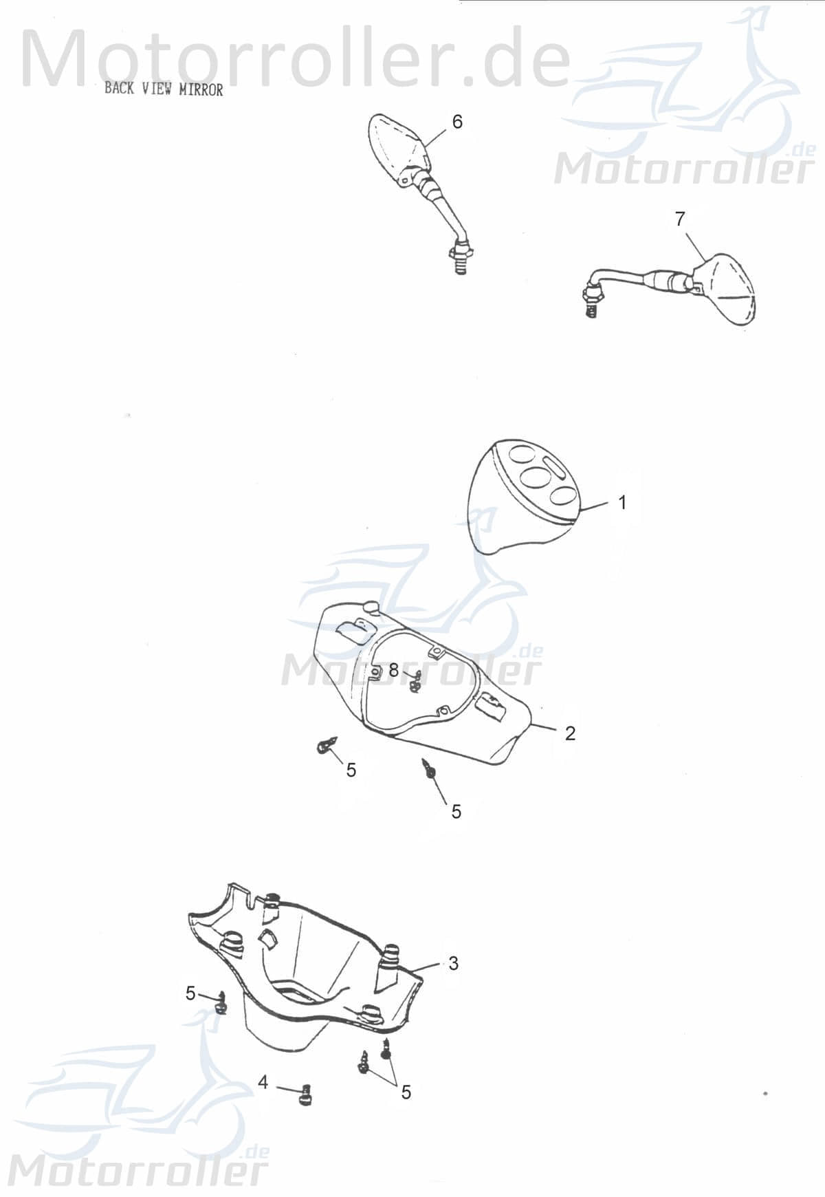 Adly Tachoabdeckung carbon Super Sonic 50 Roller 50ccm 2Takt Motorroller.de Tachometerabdeckung 50ccm-2Takt Scooter Thunder Bike TB 50 Ersatzteil