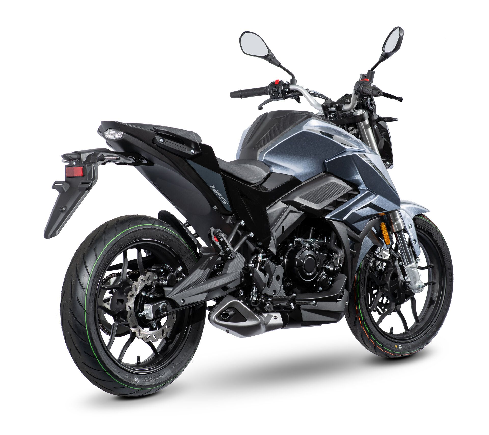 Motorrad Fighter 125 B-KS blau 95 km/h Euro 5+ Schaltmoped Mokick Kleinkraftrad