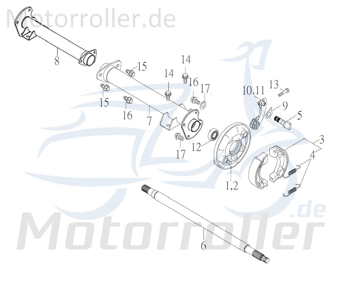 Kreidler F-Kart 170 Achsaufnahme 170ccm 4Takt 76028 Motorroller.de Achsgabel Hinterachsgehäuse 170ccm-4Takt Ersatzteil Service Inpektion Direktimport