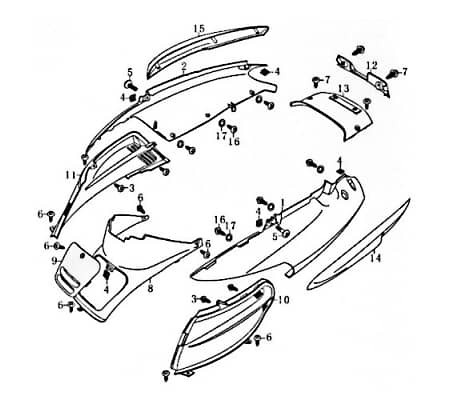 Rex RS125 Staubkappe Abdeckkappe 125ccm 4Takt FIG38-4 Motorroller.de Staubschutz Staubschutzkappe Staubdeckel Staubabdeckung Staub-Abdeckung Scooter