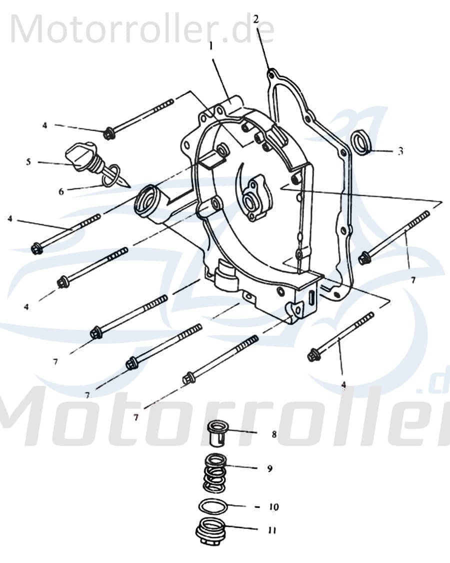 AGM GMX 450 Bundschraube Roller 50ccm 4Takt GB-T5787-M6X100 Motorroller.de M6x100mm verzinkt Maschinenschraube Flanschschraube Flansch-Schraube Luxxon