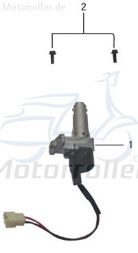 Eppella Eppella Scoody 20 Schlosssatz 50ccm elektro 3080012 Motorroller.de Tankverschluss Tank-Verschluss Tank-Deckel Schloss-Set Zünd-Schloss Guewer