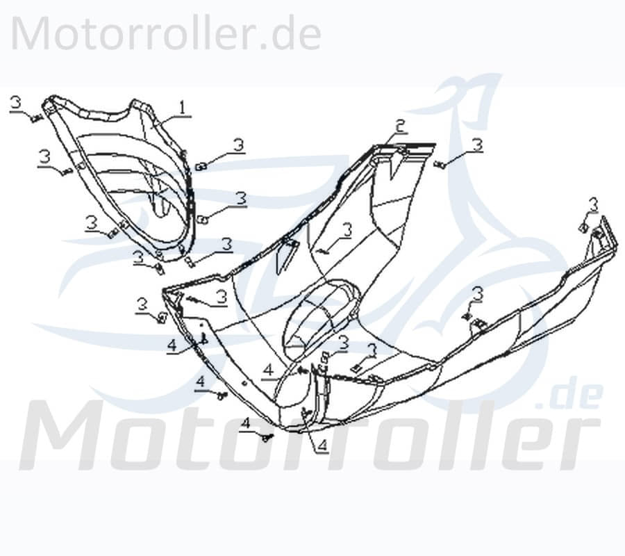 Kreidler Vabene 50 Dekor Aufkleber Roller 50ccm 2Takt 732011 Motorroller.de Sticker Deko-Sticker Deko-Aufkleber 50ccm-2Takt Scooter SMC Ersatzteil