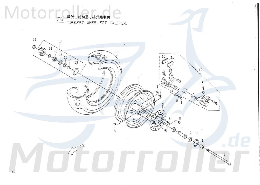 PGO Tachoantrieb Schnecke TR3 50 Mofa Tachoschnecke P1566040000 Motorroller.de G-Max Tachometerantrieb Tachometerzahnrad