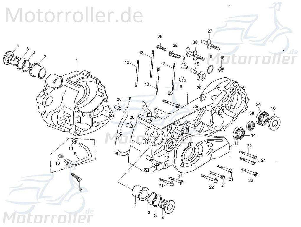 Stoppmutter M8 Tongjian Strassenbuggy 250 I+II 250ccm 4Takt Motorroller.de Anschlagmutter Ersatzteil Service Inpektion Direktimport