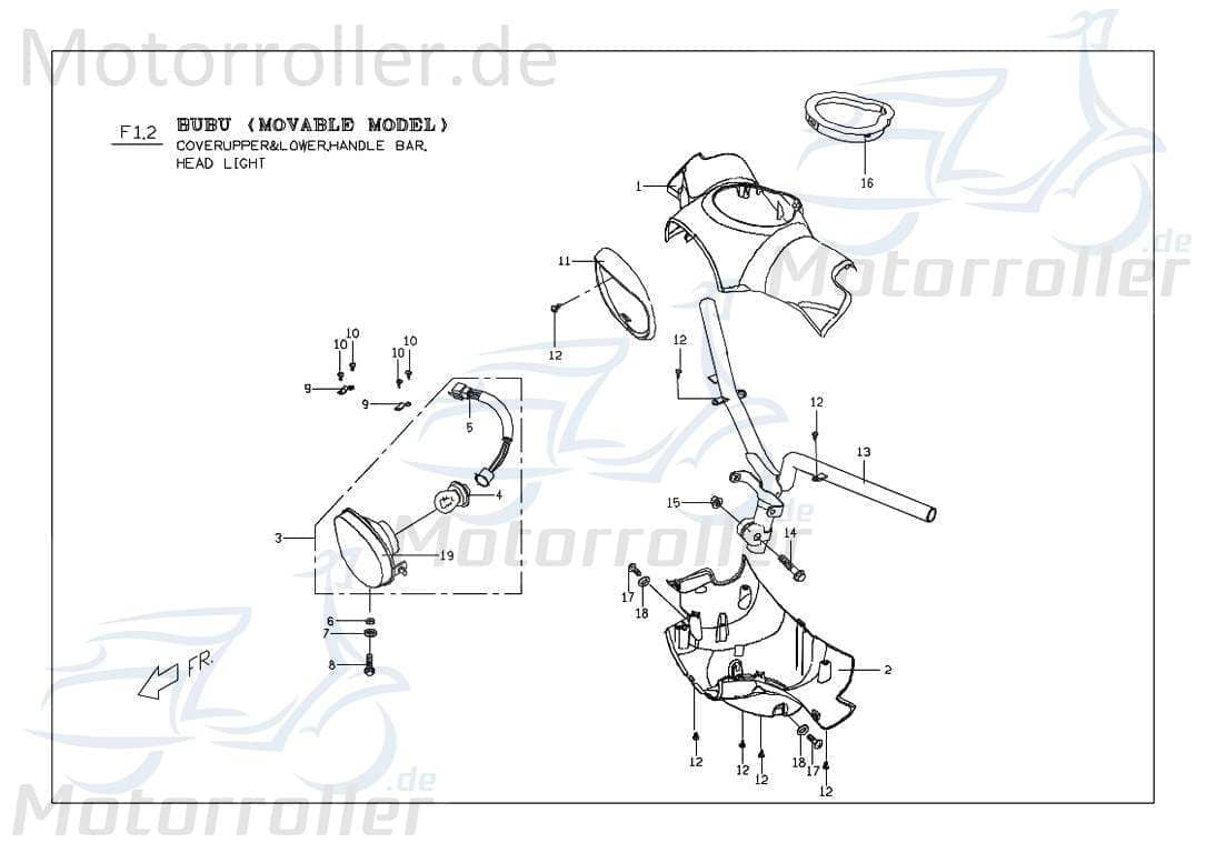 PGO Bundschraube 3x10mm T-Rex 50 Flanschschraube 50ccm 2Takt Motorroller.de Maschinenschraube Flansch-Schraube Maschinen-Schraube Bund-Schraube