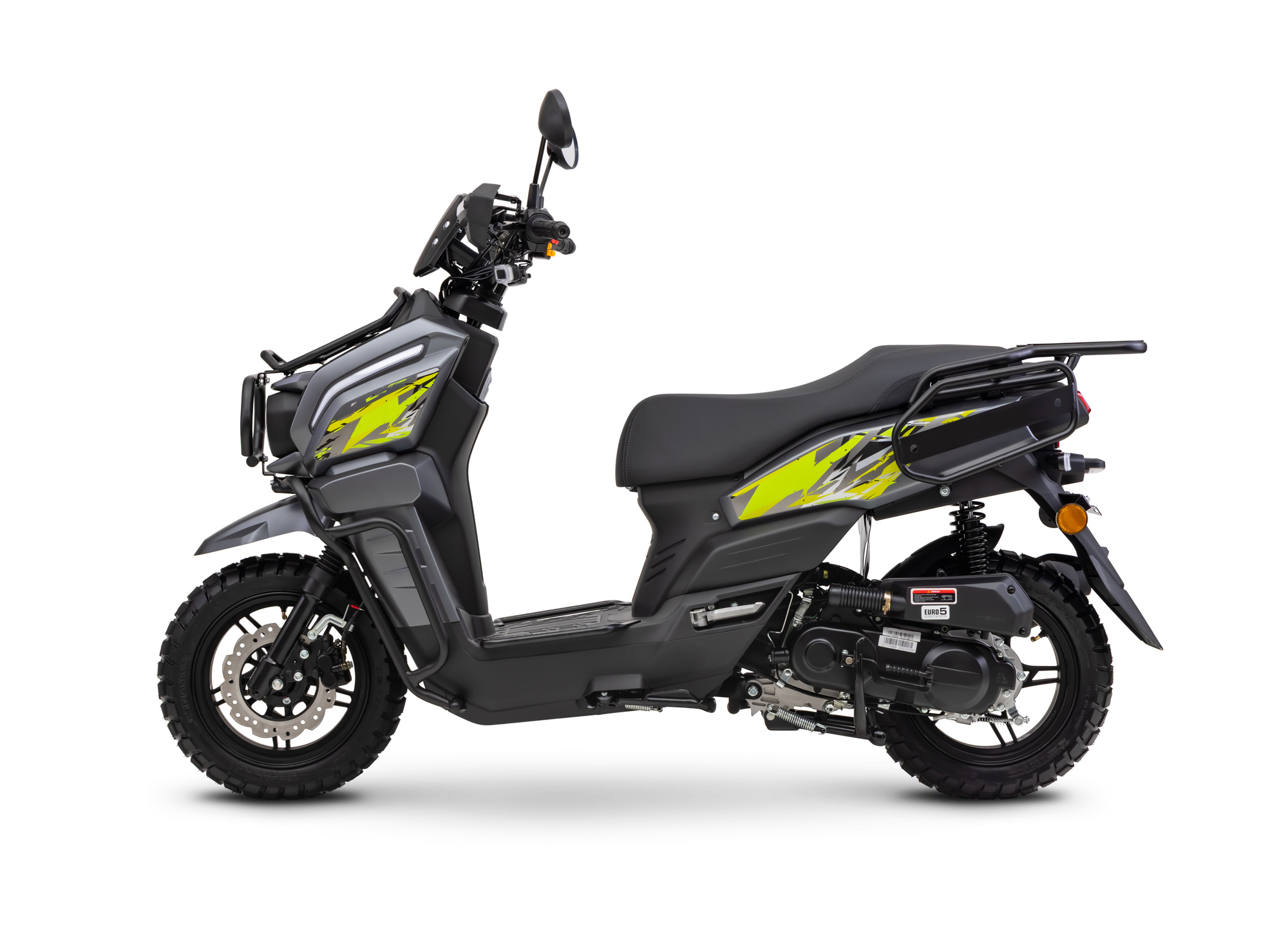 Motorroller Fighter 50 RT grau 45 km/h Euro 5 Scooter Mokick Roller