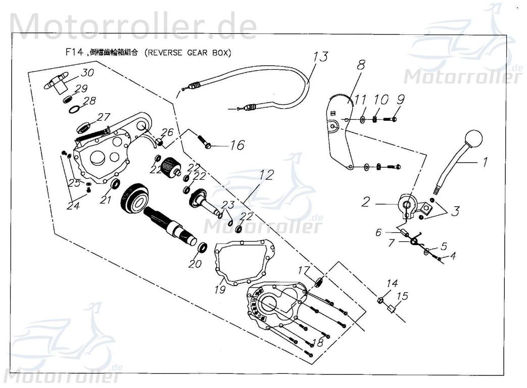 PGO Dichtung Rückwärtsganggetriebe 19cm 50ccm-2Takt SEAL ATV X2144080000 Motorroller.de Abdichtung Gasket PGO 50ccm-2Takt Quad X-RIDER 50 X-RIDER 110
