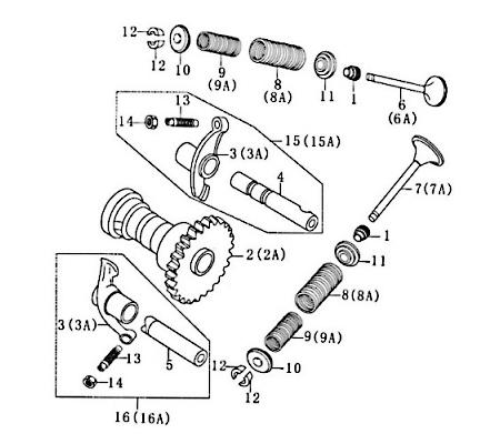 Nockenwelle 34Z 41 GY6 152QMI Kipphebelwelle Rex 80600