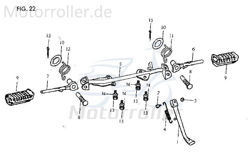 Jincheng JC 50 Monkey Repl. Fußraste 50ccm 4Takt 43560-A0300 Motorroller.de Fußablage Fußtritt Fußraster Fuß-Ablage Fuß-Raste Fuß-Tritt Scooter
