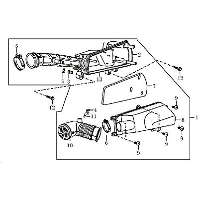 Dichtung Luftfilterkasten 4T 50cc Motorroller 700315