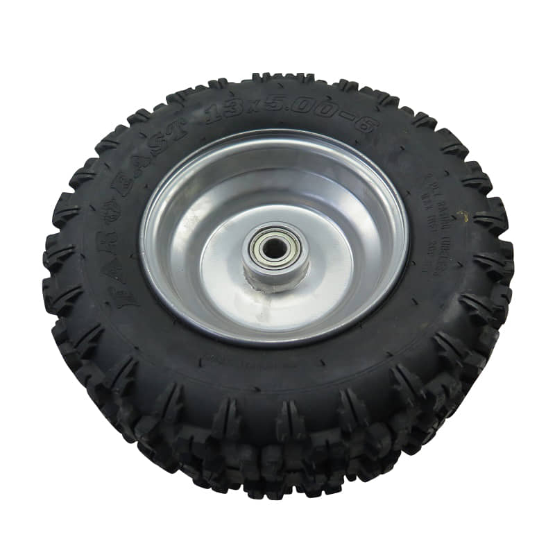 Tongjian Kinderbuggy Hinterrad links 130/70-6 Off Road 6.000.171 Komplettrad Eppella ECM TBM Kasea Wangye Minibuggy Ersatzrad Austauschrad hinten