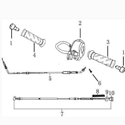 Gaszug Bowdenzug 1870mm Einbaulänge 390981840852