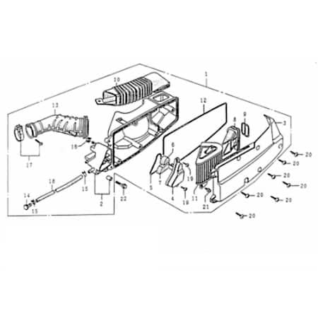Rex Rexy 125 Luftfilterdeckel 125ccm 4Takt 13412-GAT-00 Motorroller.de Luftfilterabdeckung Luftfilterkasten- Luftfiltergehäusedeckel 125ccm-4Takt