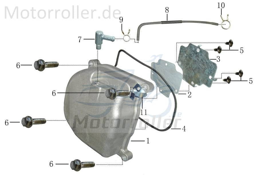 Motorentlüftungsschlauch 6x8.5x345mm 31111009