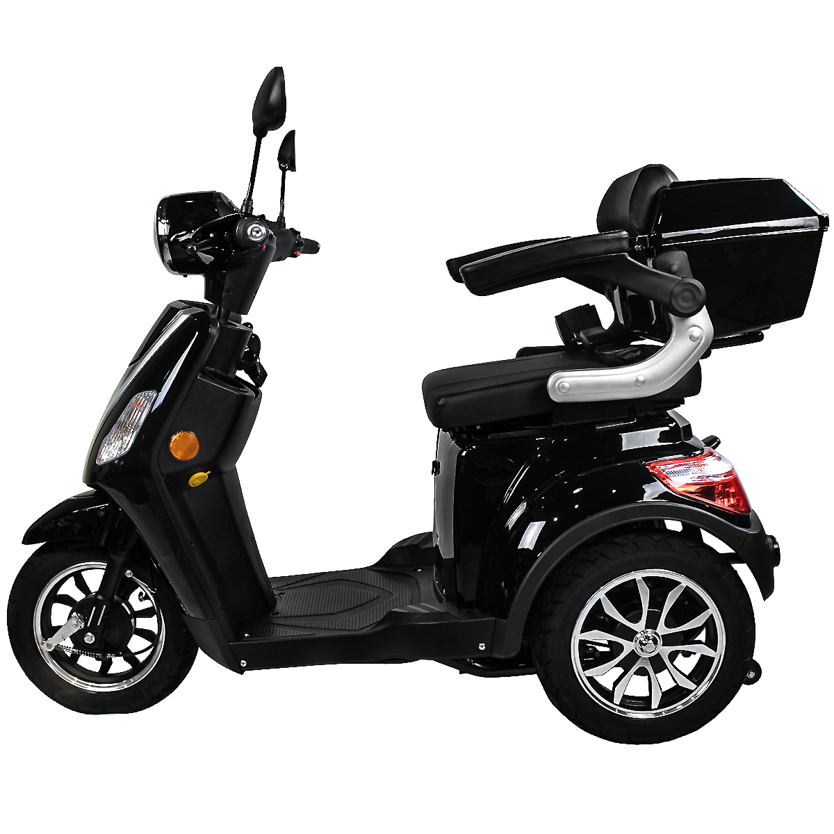 Elektroroller Scoody E3 Trike Y3 schwarz 25 km/h Dreiradroller E-Roller E-Dreirad E-Scooter Seniorenroller Seniorenmobil E-Trike Handycaproller