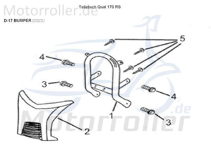 AEON Grundträger vorn schwarz Cobra 180 RS Quad 180ccm 4Takt Motorroller.de 125ccm-4Takt ATV UTV Ersatzteil Service Inpektion Direktimport