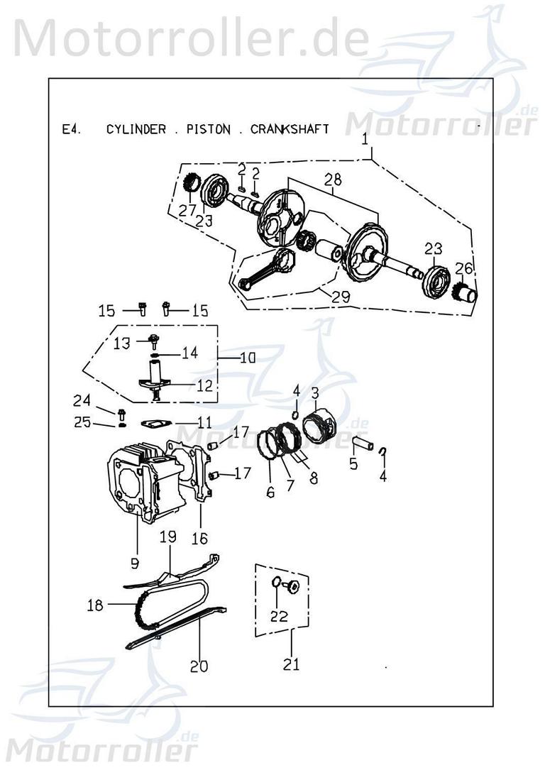 PGO Kolbenbolzen X-RIDER 150 Piston-Pins Quad 150ccm 4Takt Motorroller.de Kolben-Bolzen Pleuelbolzen Pleuel-Bolzen Pistonpin Pistonpins Kolben-Pin ATV
