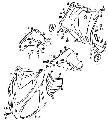 Rex RS700 Dekor Aufkleber Sticker Roller 50ccm 4Takt 86947 Motorroller.de Deko-Sticker Deko-Aufkleber 50ccm-4Takt Scooter Ersatzteil Service