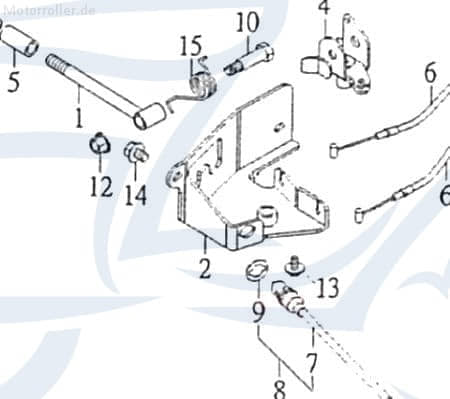 Kreidler Mustang 250 Schaltzug ATV 200ccm 4Takt 61920-CBW-00 Motorroller.de Kupplungsseil Kupplungszug Schaltseil Kupplungsseilzug Kupplungsbautenzug