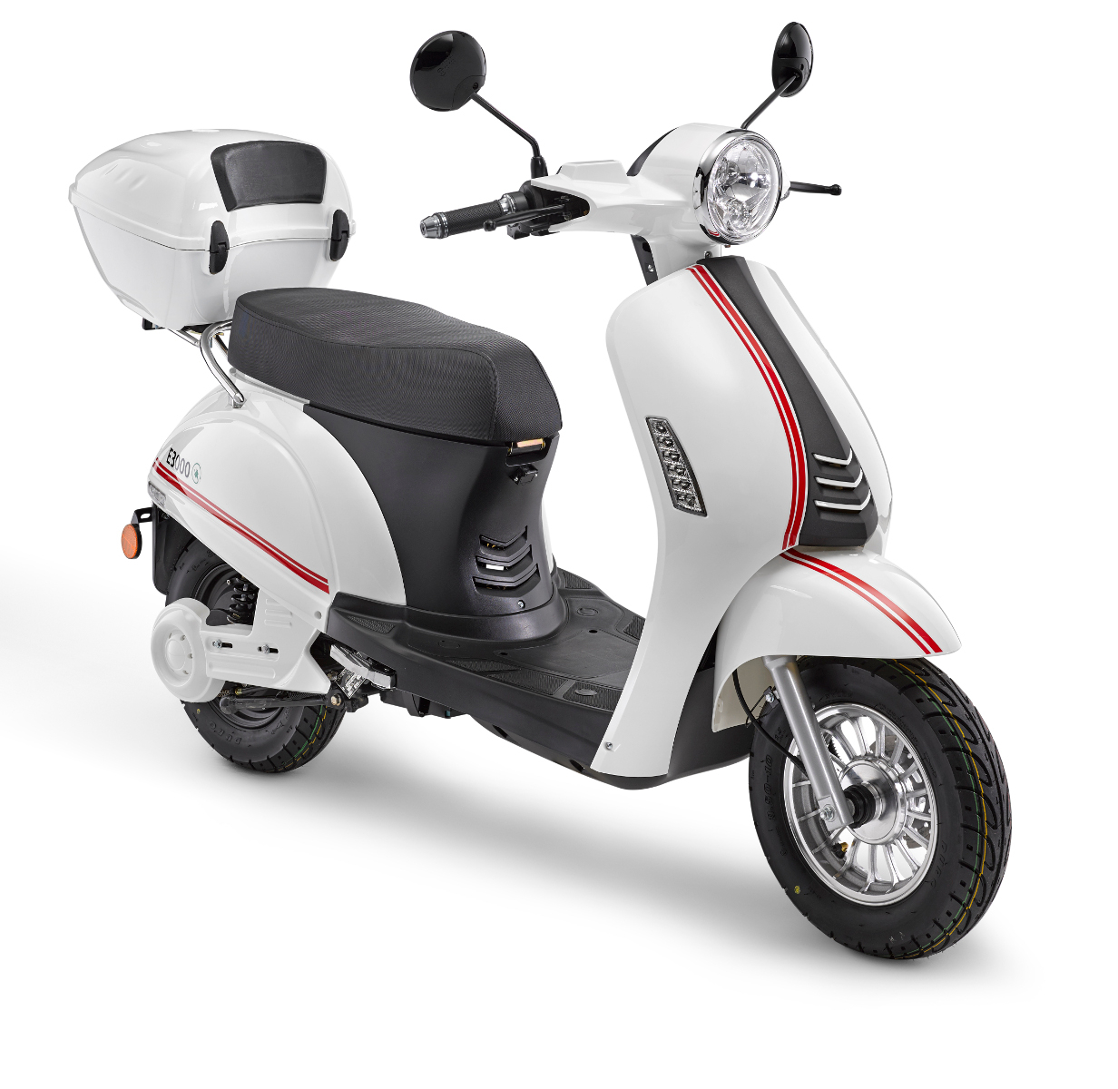 Elektroroller E3000 45 km/h Elektro Scooter weiß  günstig kaufen E-Roller E-Scooter Mokick Motorroller B-Ware