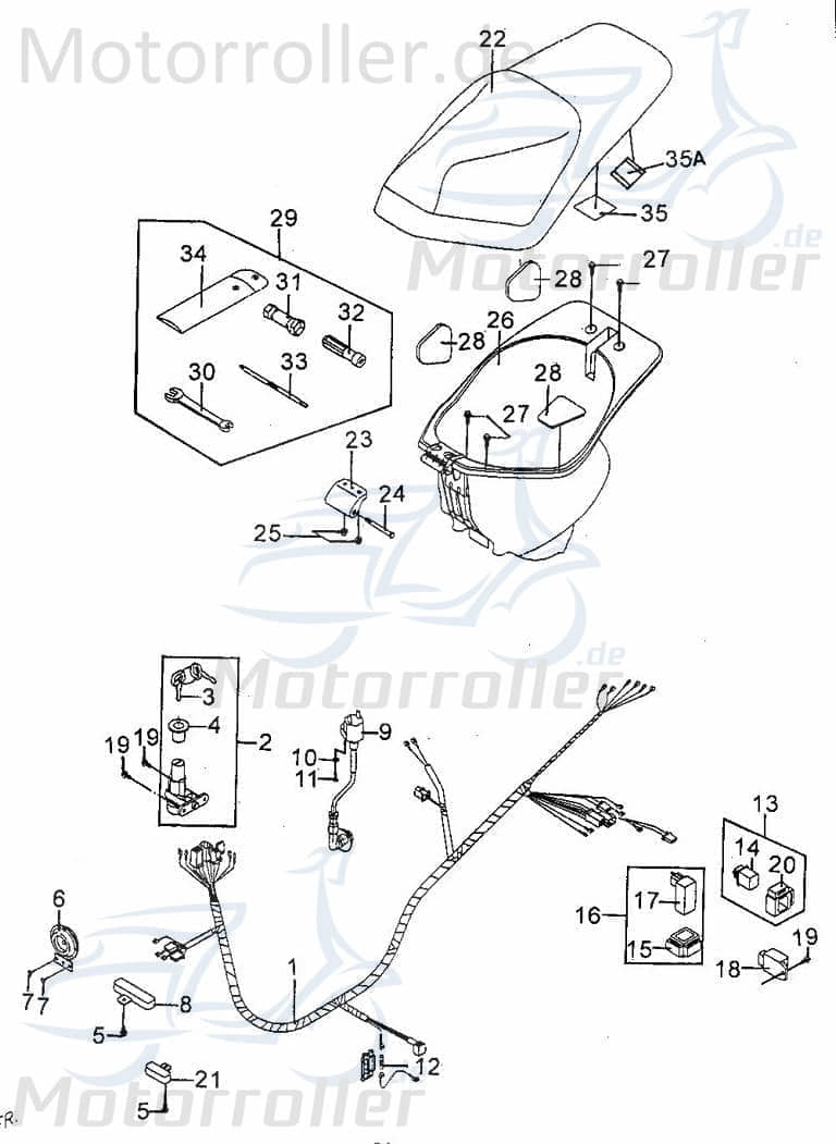 PGO PMX Sport 30 Aufkleber Sticker Typenschild P26030900001 Motorroller.de Klebeetikett Technische Daten
