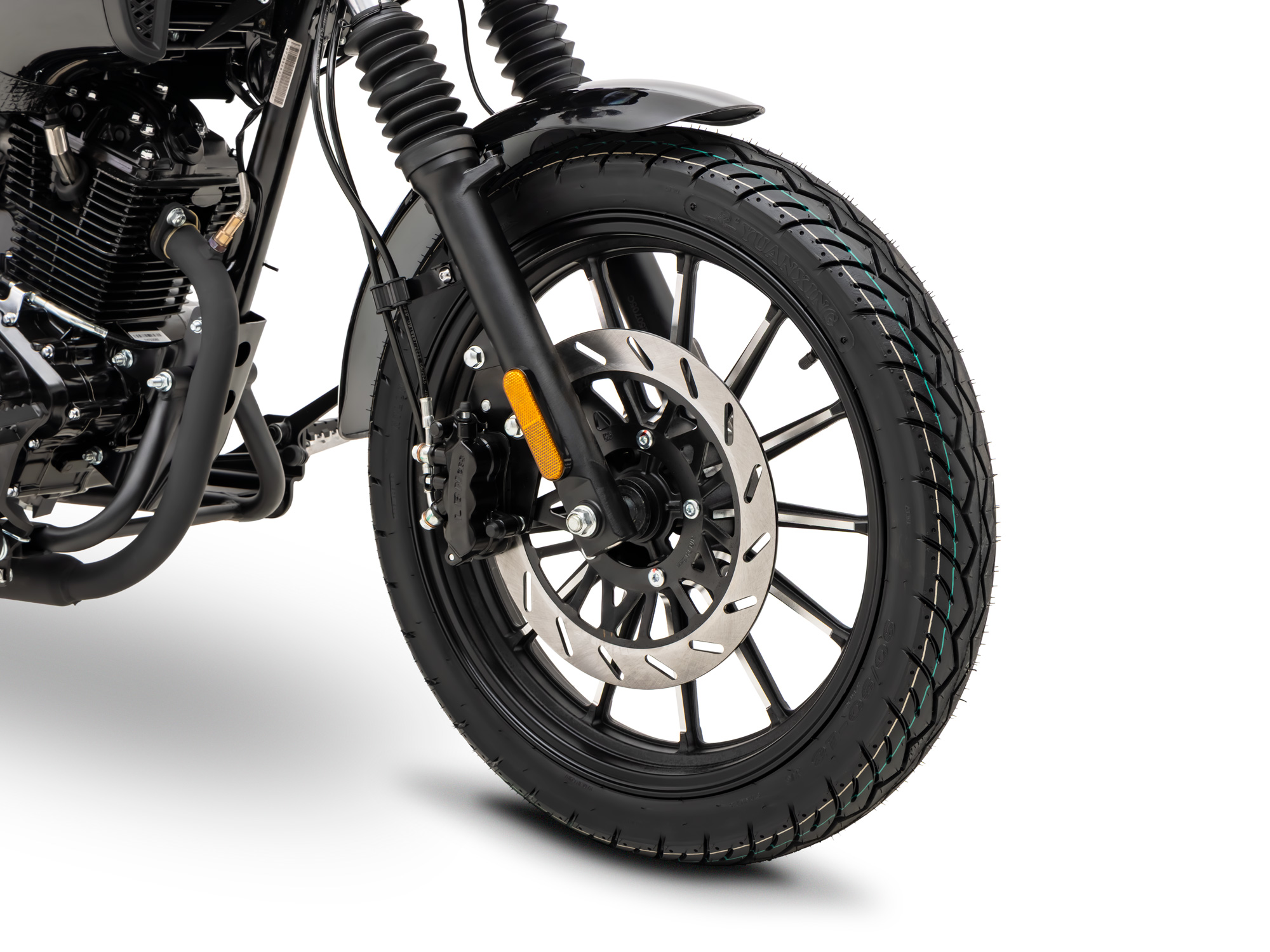 Motorrad Fighter 125 S-RS schwarz 90 km/h Euro 5+ Schaltmoped Chopper 125ccm 4 Takt Leichtkraftrad Krad Kraftrad