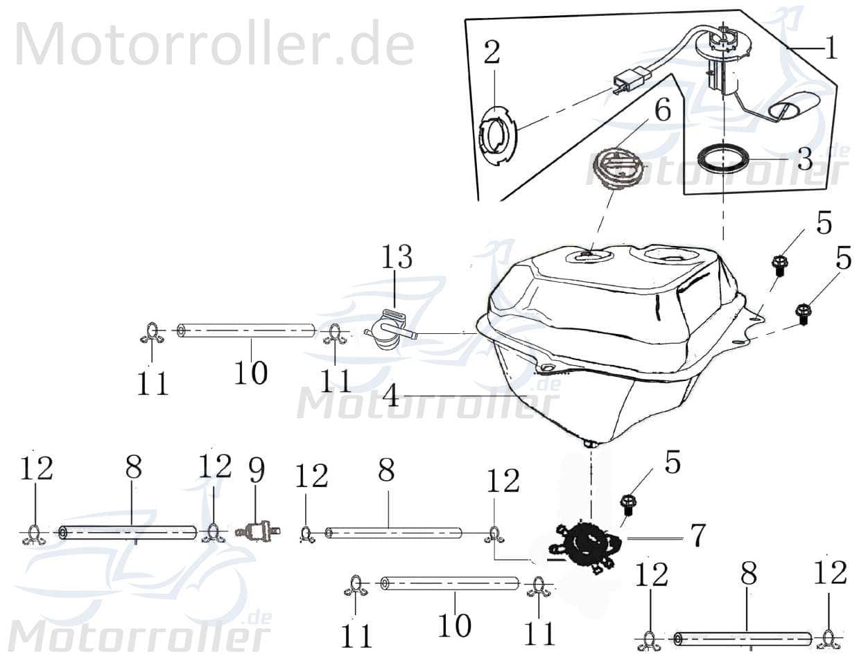 Benzinhahn Benzinventil Benzin-Hahn 150027