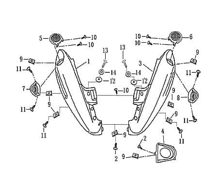 Heckabdeckung Rex RS 1000 4T