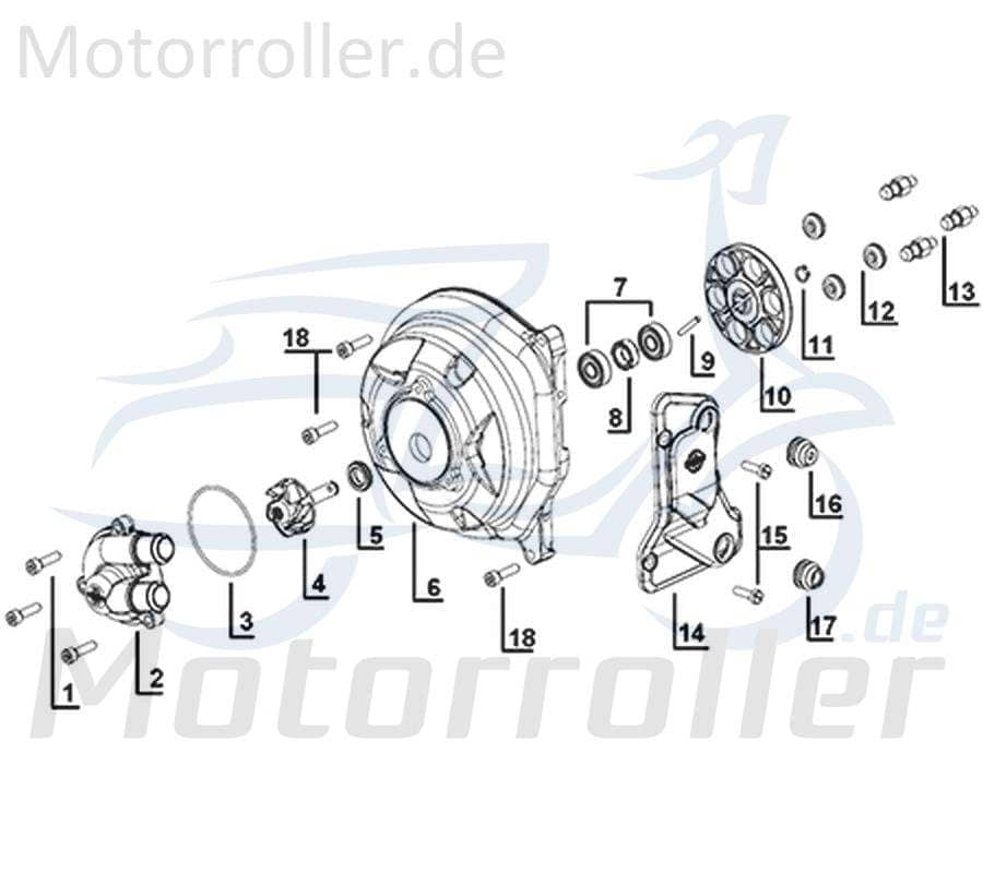 Kreidler Galactica 3.0 LC 50 DD Buchse 50ccm 2Takt 14133-ES5B-9000 Motorroller.de Hülse Distanzhülse Lagerbuchse Distanz-Hülse Distanzbuchse Passhülse