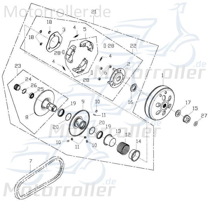 Keilriemen/Antriebsriemen CVT BAO-116500-152QMI-0100