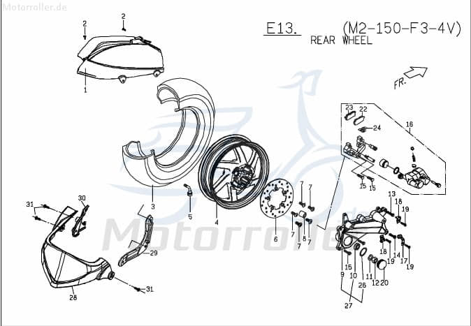 Schelle Bremsschlauch hinten B M2403720000