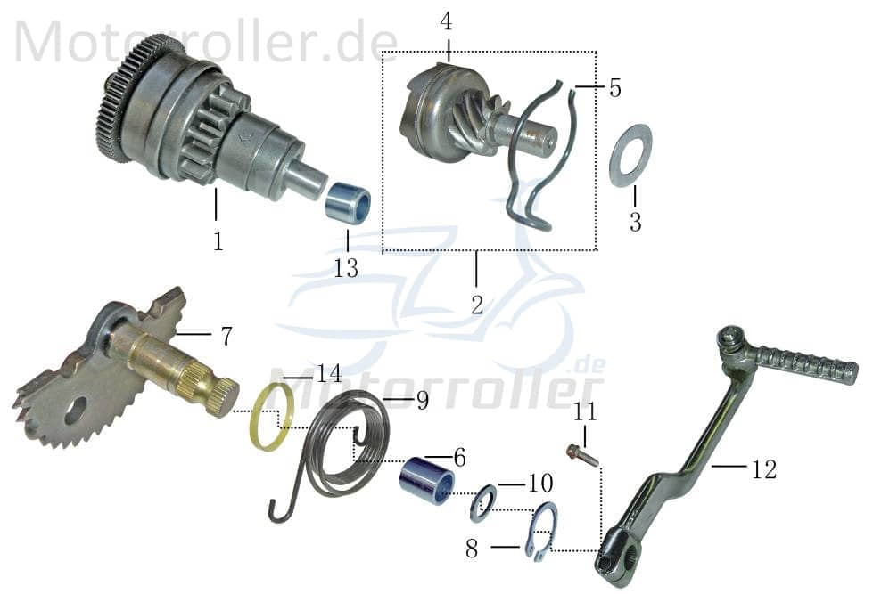 Kickstarterwelle 46mm 20Z 139QMA 139QMB GY6 31110601