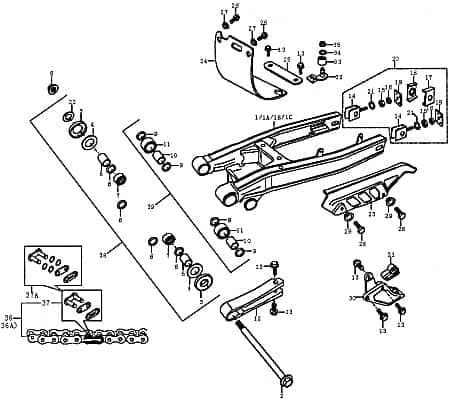Halter Rex Supermoto 125 DD Befestigung Motorrad 89454 Motorroller.de Halterung Haltebügel Halteblech Halte-Blech Halte-Bügel 125ccm-4Takt