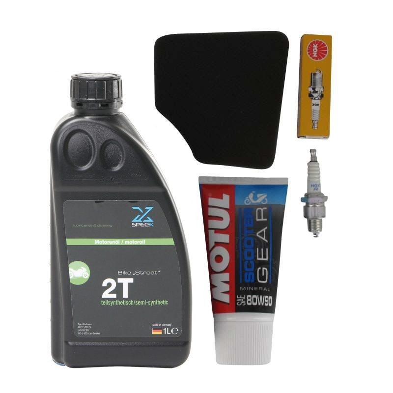 Inspektion Set 2Takt 50ccm Jonway Florett 50 RS DD 8007156 Motorroller.de Wartung Satz Service Kit Scooter Galactica Moped Ersatzteil Inpektion