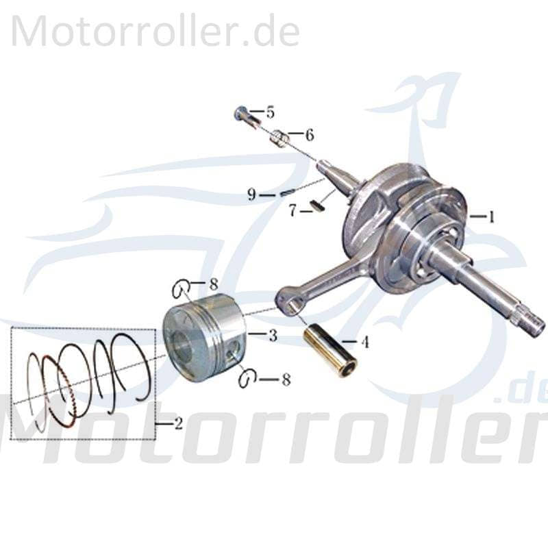 Kreidler Martinique 125 Kolben Piston 125ccm 4Takt 704819 Motorroller.de Motorkolben 125ccm-4Takt Scooter Ersatzteil Service Inpektion Direktimport